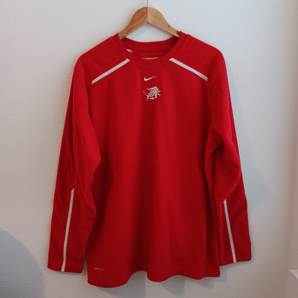 Nike Therma Fit Sweater Men Size L Detroit Lion Football Red